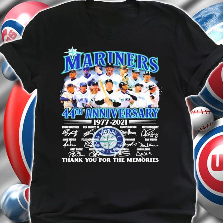 The Seattle Mariners 44th anniversary 1977-2021 signature shirt