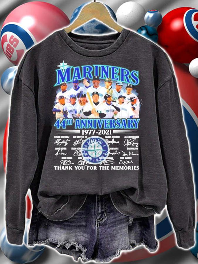 The Seattle Mariners 44th anniversary 1977-2021 signature shirt