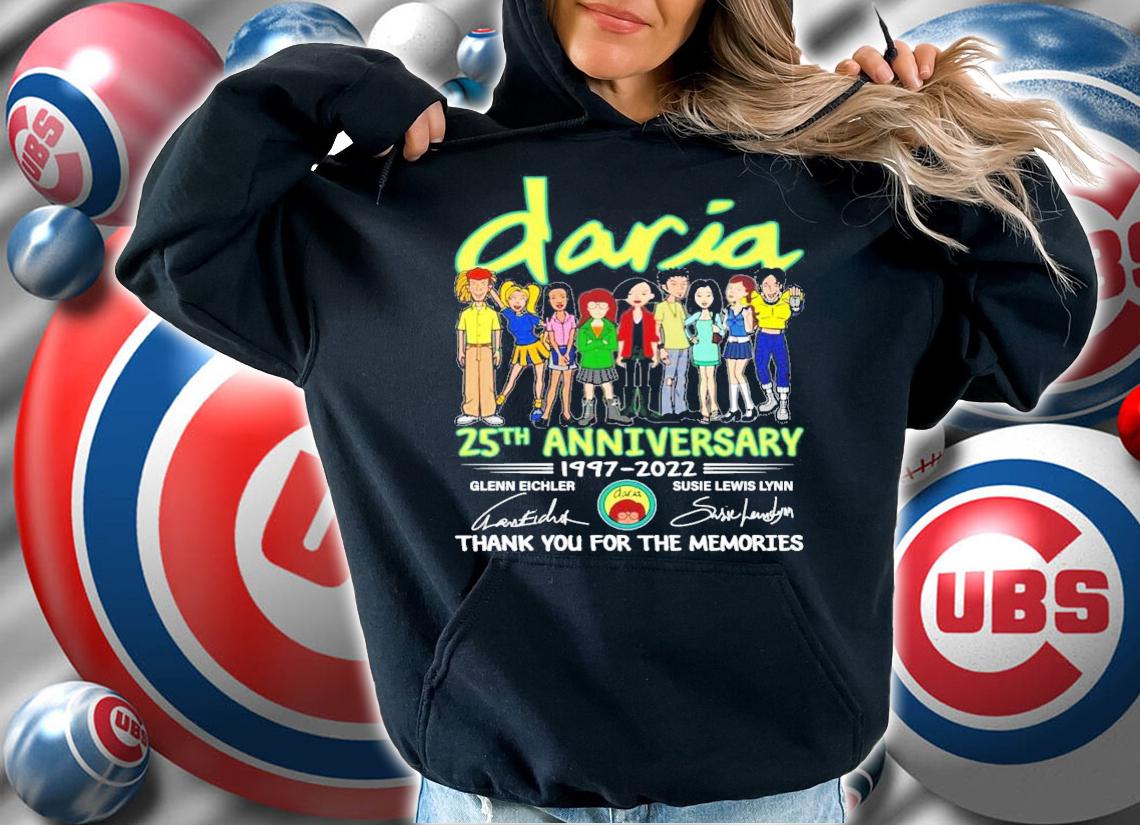 Daria 25th Anniversary 1997-2022 Signature Thank You For The Memories shirt hoodie