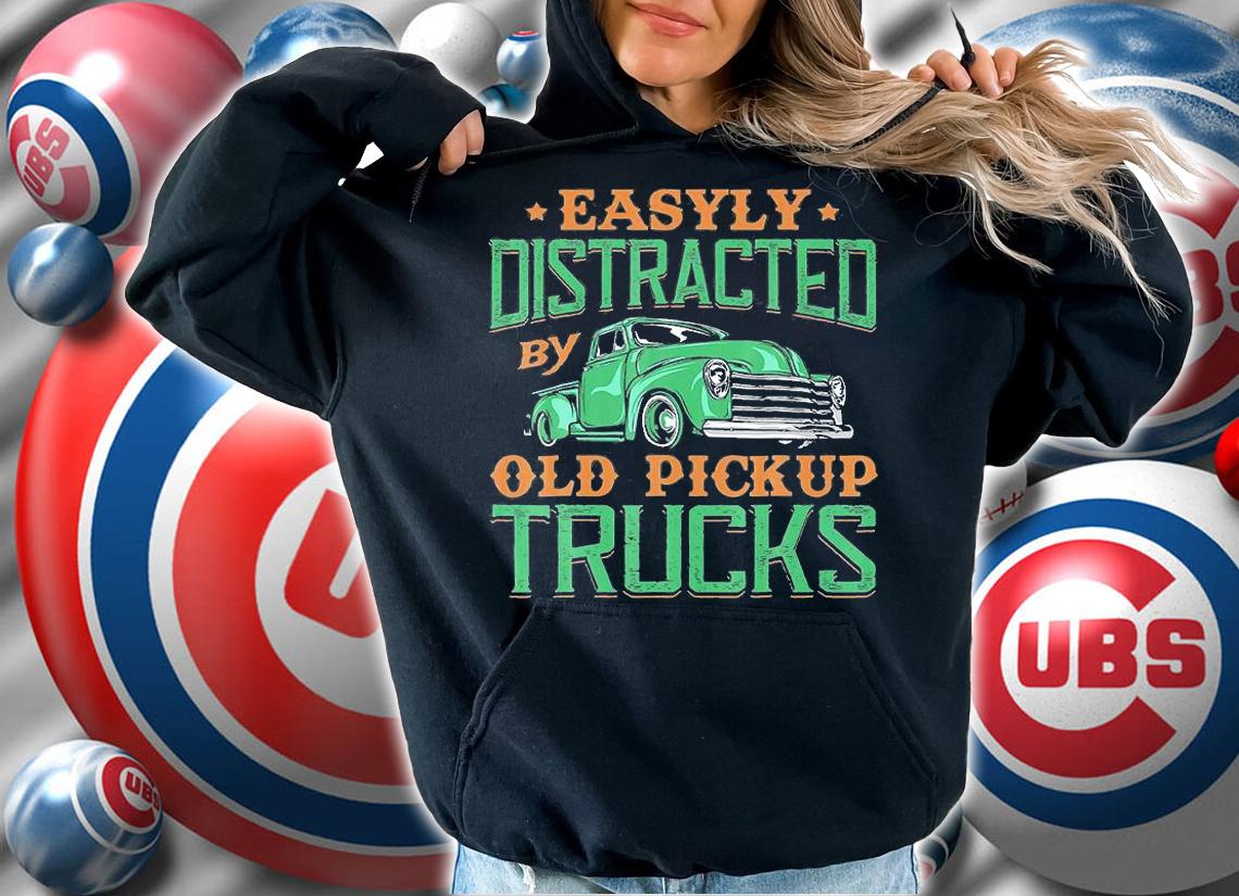 Easily Distracted By Old Pickup Truck Squareb T-Shirt hoodie