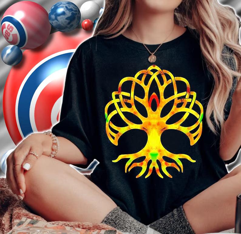 Tree of life abstract silhouette shirt woman shirt