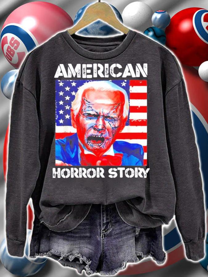 Zombie Joe Biden American Horror Story American flag t-shirt sweatshirt