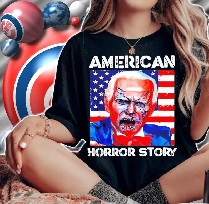 Zombie Joe Biden American Horror Story American flag t-shirt woman shirt