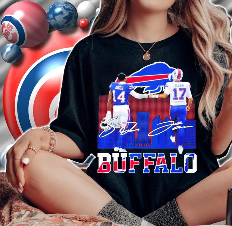 Buffalo Diggs and Allen signatures shirt