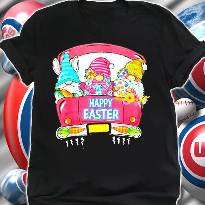 Three Gnomes in truck bunny happy Easter day 2021 shirt shirt