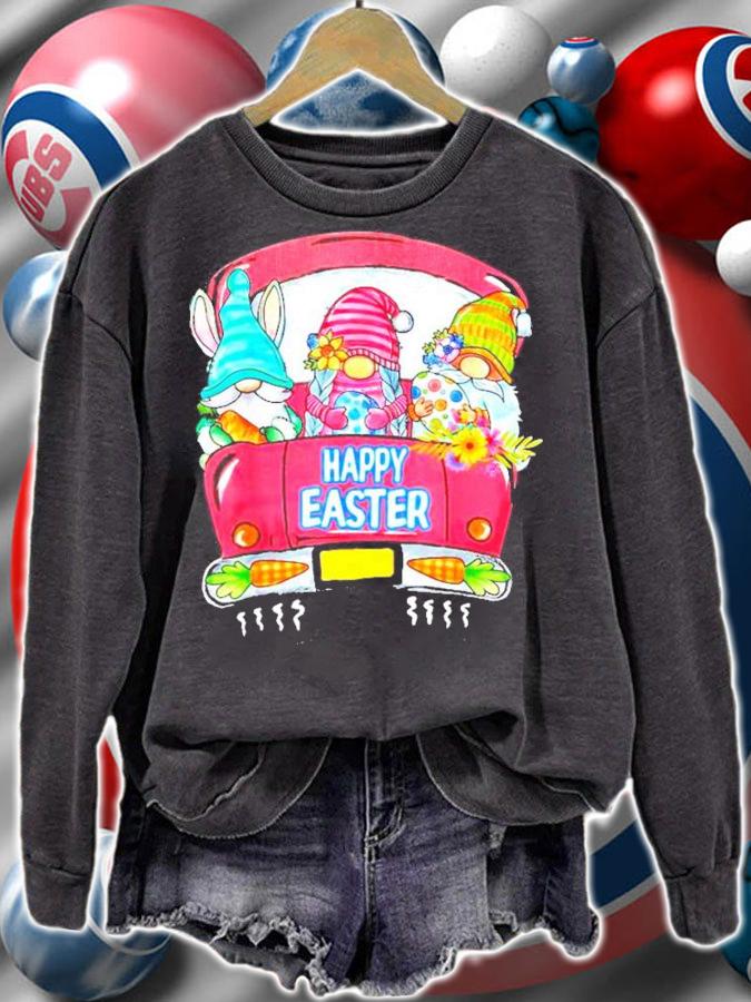 Three Gnomes in truck bunny happy Easter day 2021 shirt sweatshirt