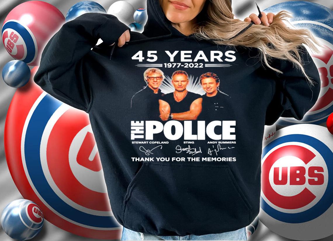 45 years 1977-2022 The Police signatures shirt