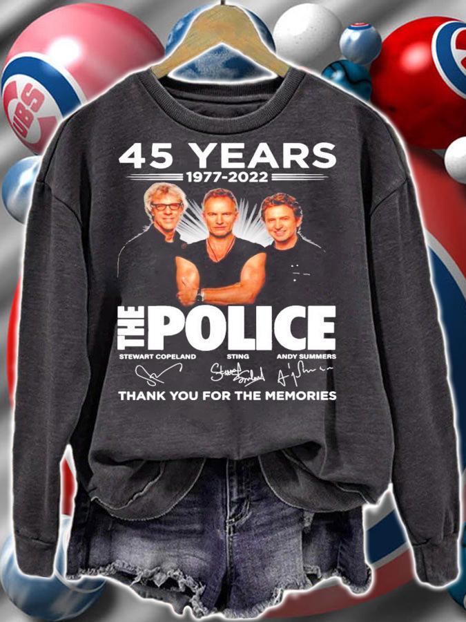 45 years 1977-2022 The Police signatures shirt