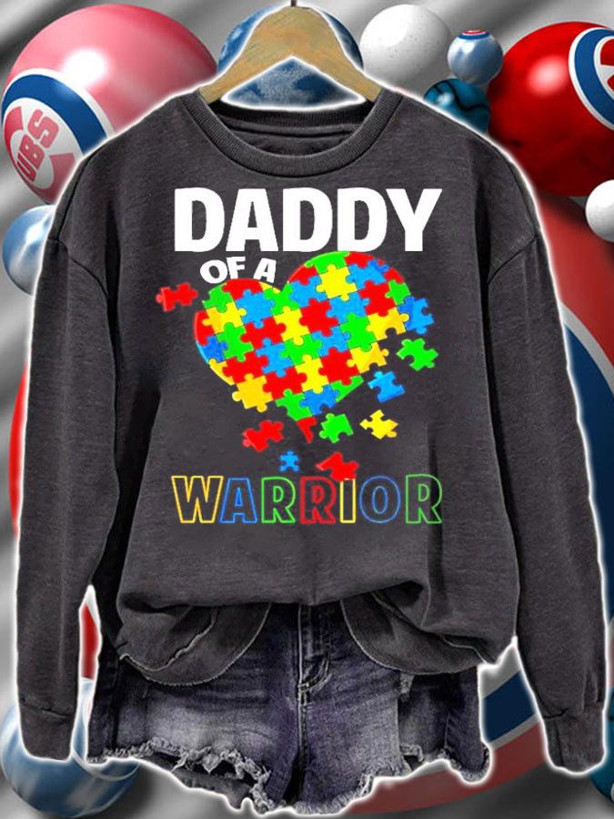 Autism daddy of a warrior awareness day 2021 shirt sweatshirt