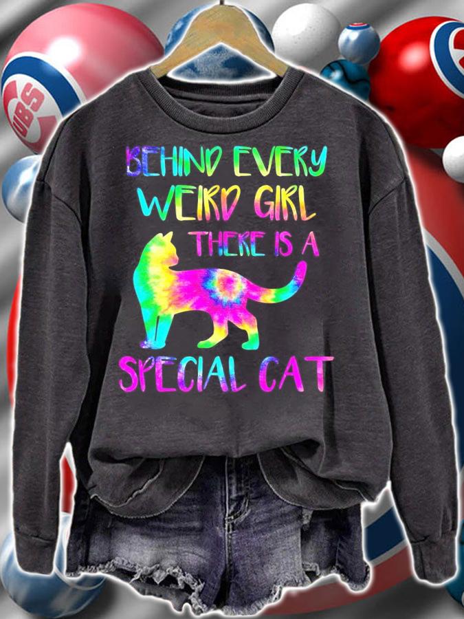 Behind every weird girl there is a special cat shirt