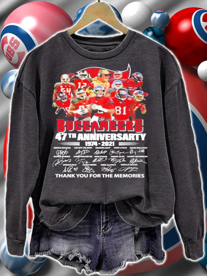 Buccaneers 47th anniversary 1974-2021 thank you for the memories t-shirt sweatshirt
