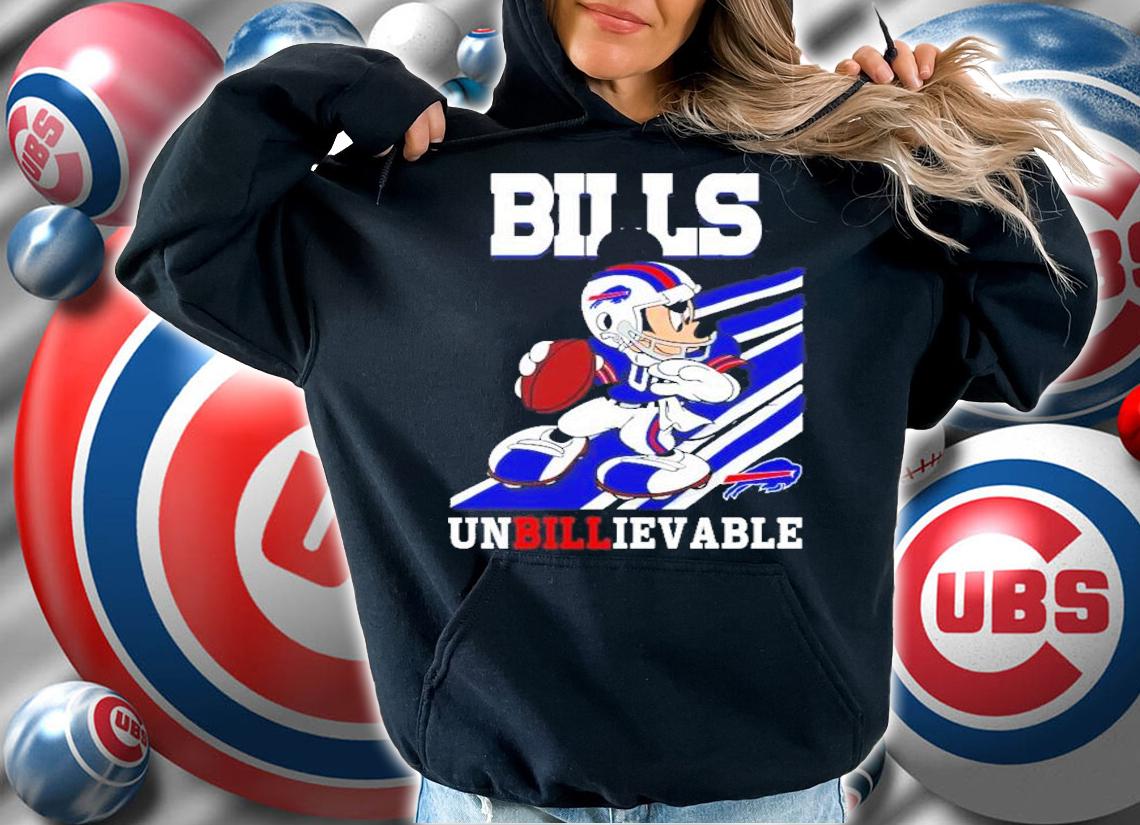 Buffalo Bills slogan unbillievable Mickey Mouse NFL shirt hoodie