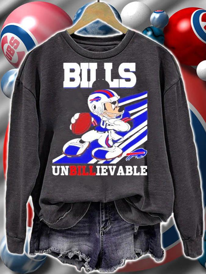 Buffalo Bills slogan unbillievable Mickey Mouse NFL shirt sweatshirt
