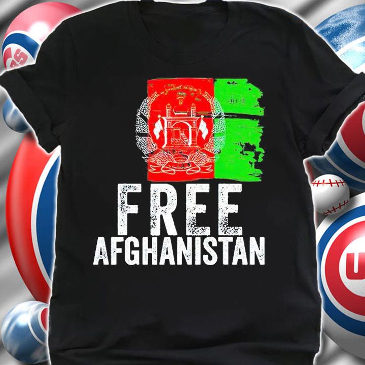 Free Afghanistan Vintage Afghanistan flag T-shirt