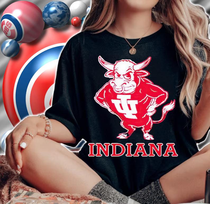 Indiana Hoosiers football Gaur logo T-shirt woman shirt