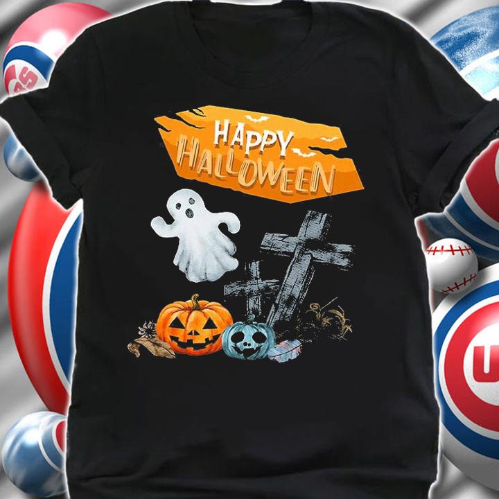Scary Funny Ghost Pumpkin Costume Halloween T-Shirt shirt