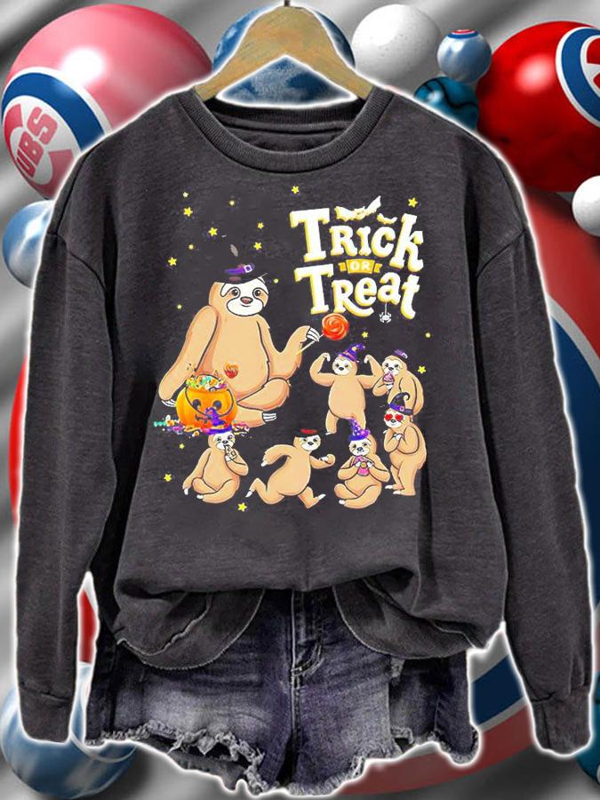 Sloth Trick or Treat Funny Halloween shirt sweatshirt
