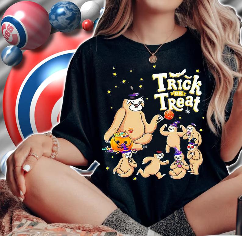 Sloth Trick or Treat Funny Halloween shirt woman shirt