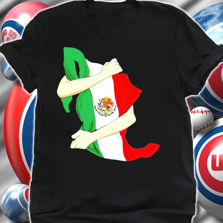 My heart is in Mexico flag shirt