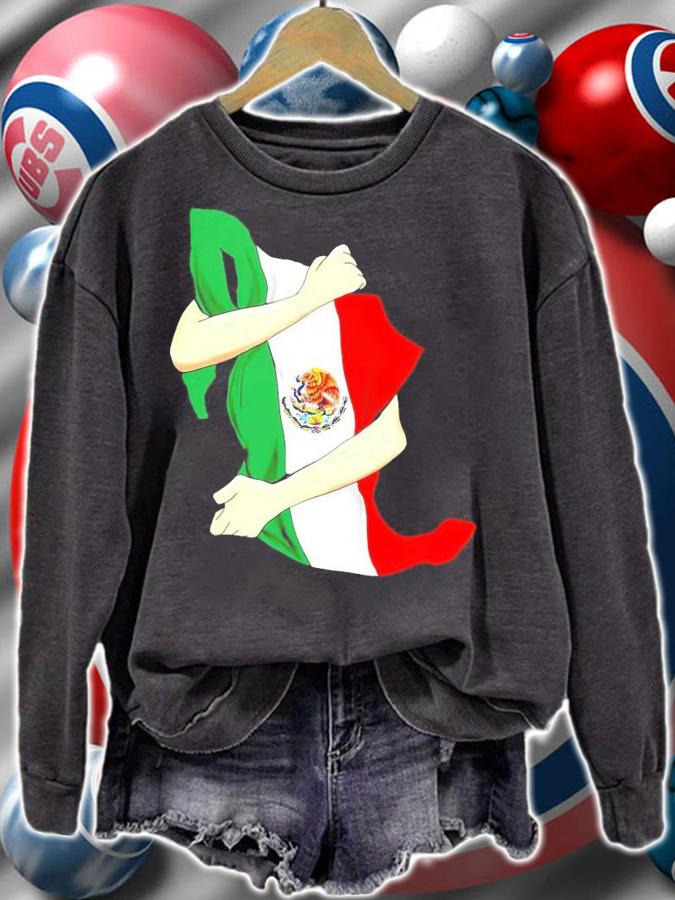 My heart is in Mexico flag shirt