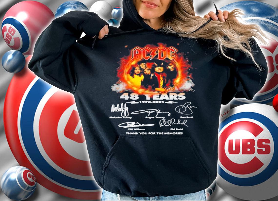ACDC 48 years 1973 2021 thank you for the memories shirt hoodie
