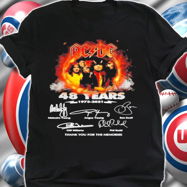 ACDC 48 years 1973 2021 thank you for the memories shirt shirt