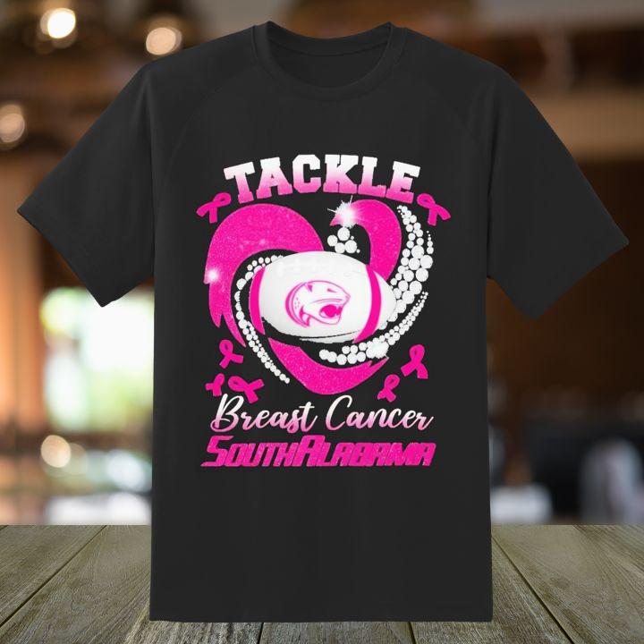 Tackle Breast Cancer Awareness South Alabama Jaguars Football T-Shirt