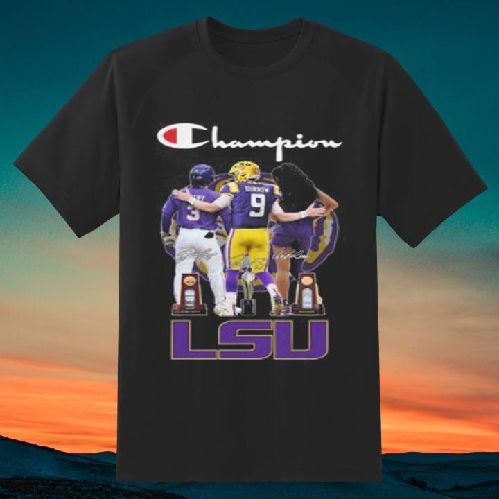 LSU Tigers Sports Teams Champion Logo Signatures T-Shirt - Shop Now!