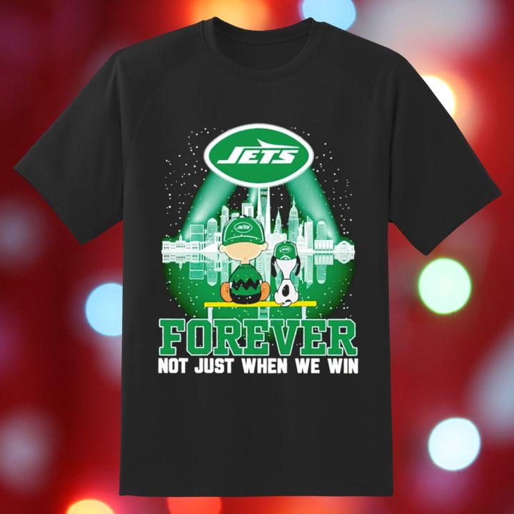 Official New York Jets Snoopy Charlie Brown Forever Not Just When We Win T-Shirt