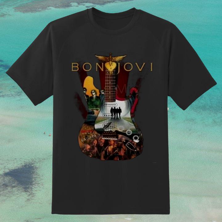 Guitarist Bon Jovi Rock Band Shirt