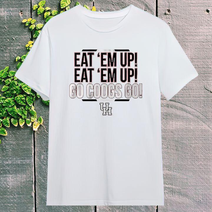 Eat 'Em Up Eat 'Em Up Go Coogs Go Houston Cougars Logo T-Shirt