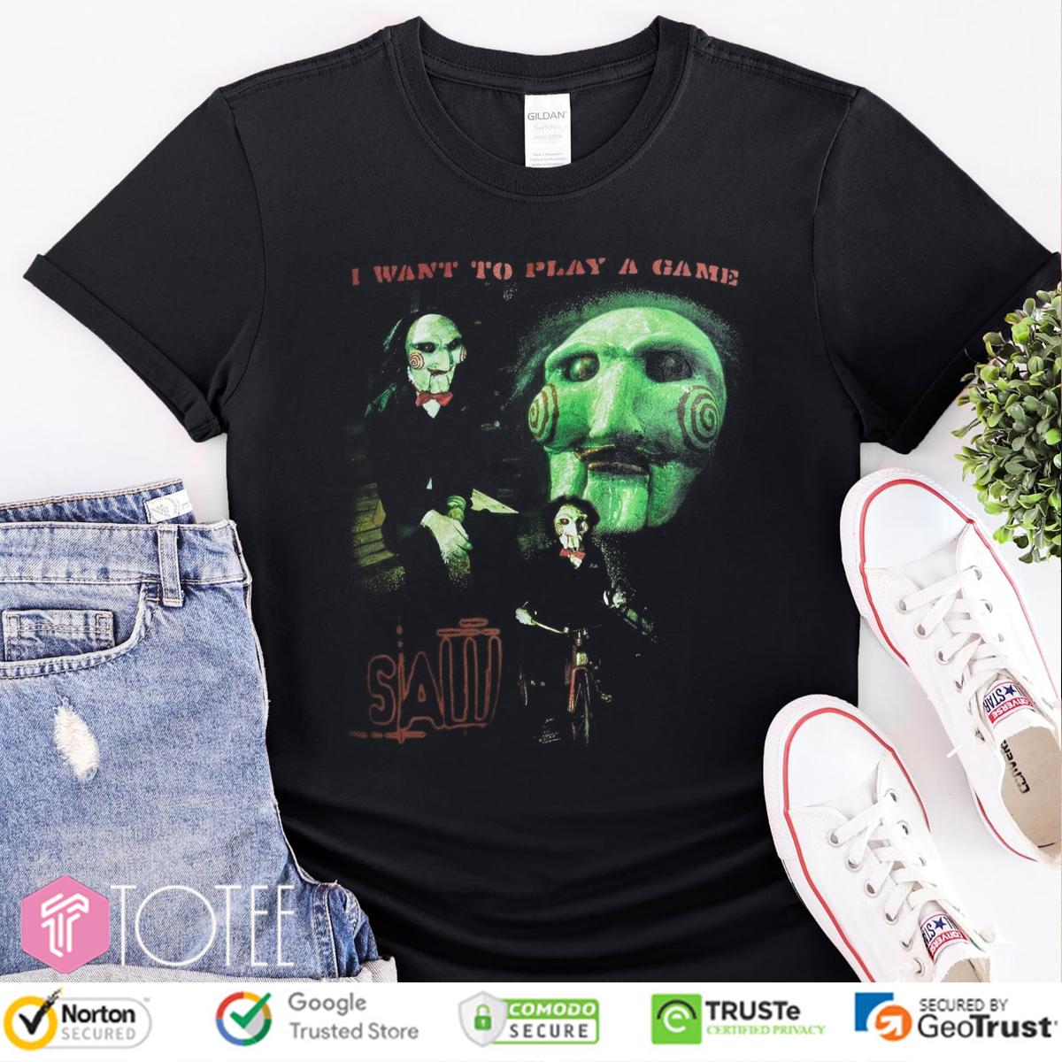 Saw Movie I Want To Play A Game Jigsaw T-Shirt