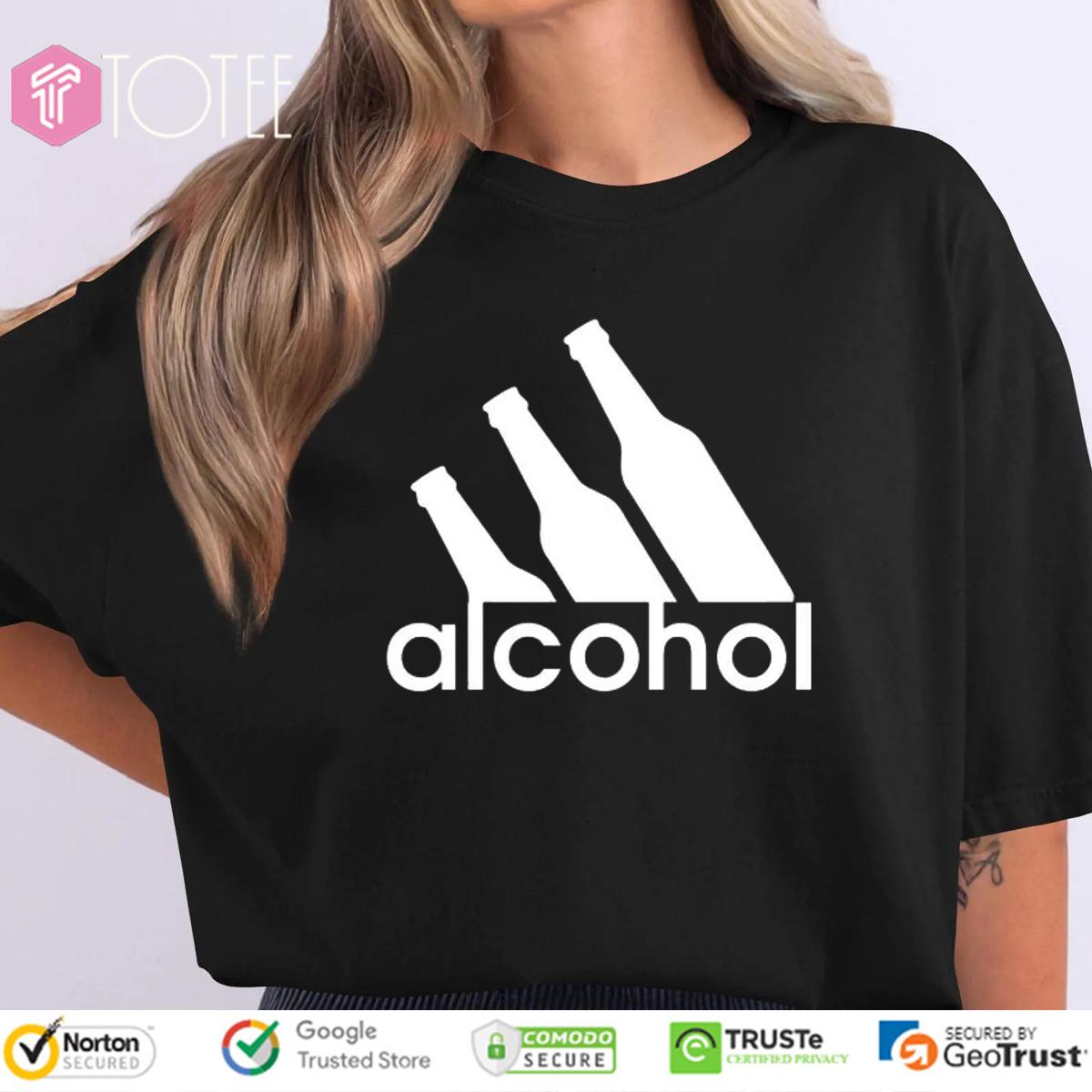 Alcohol Parody Adidas Logo T-Shirt
