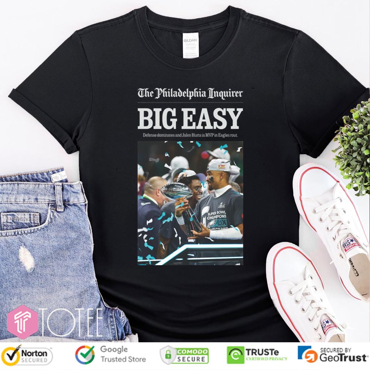The Philadelphia Inquirer big easy Jalen Hurts MVP Eagles T-Shirt