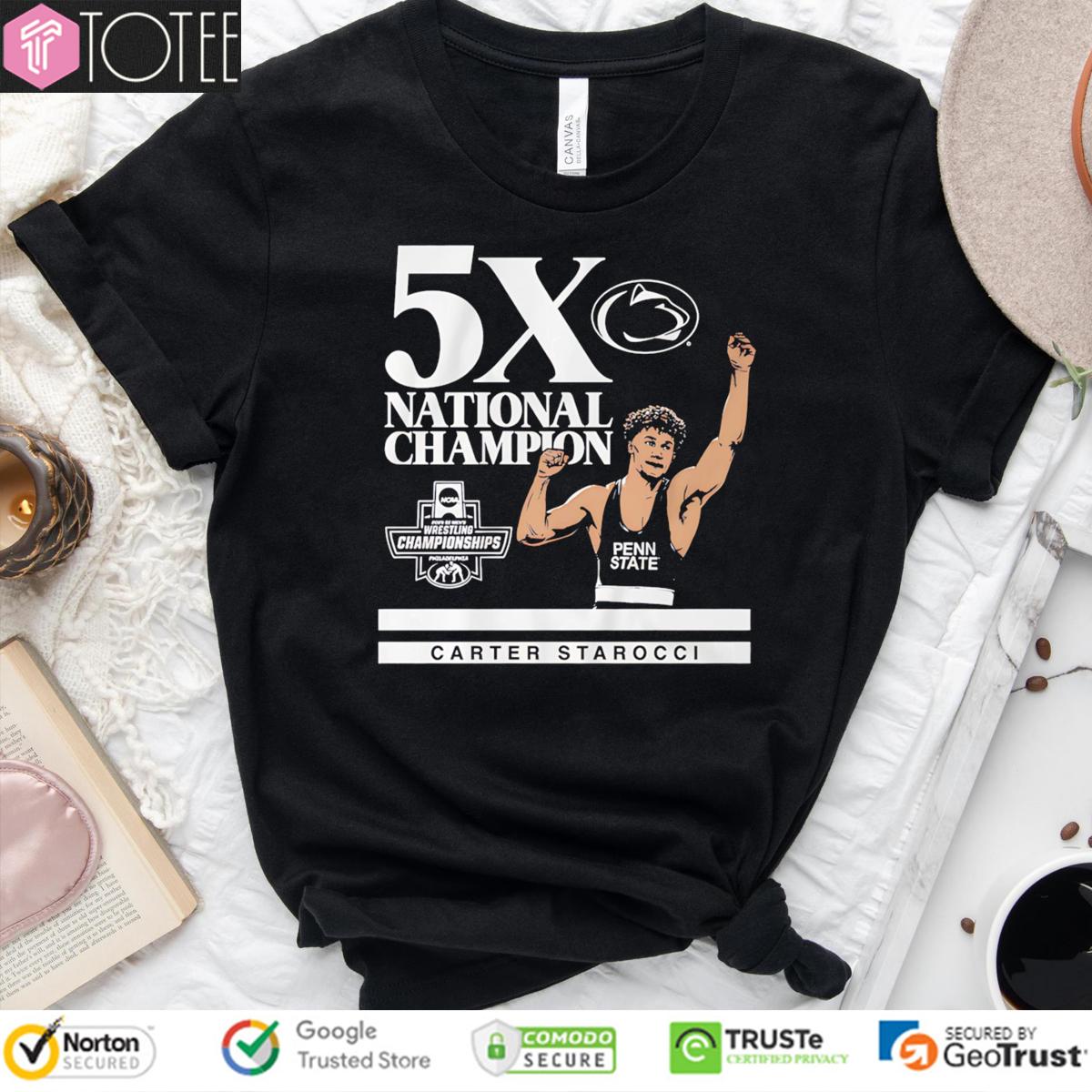 Carter Starocci 5X National Champ Penn State Nittany Lions Wrestling Shirt