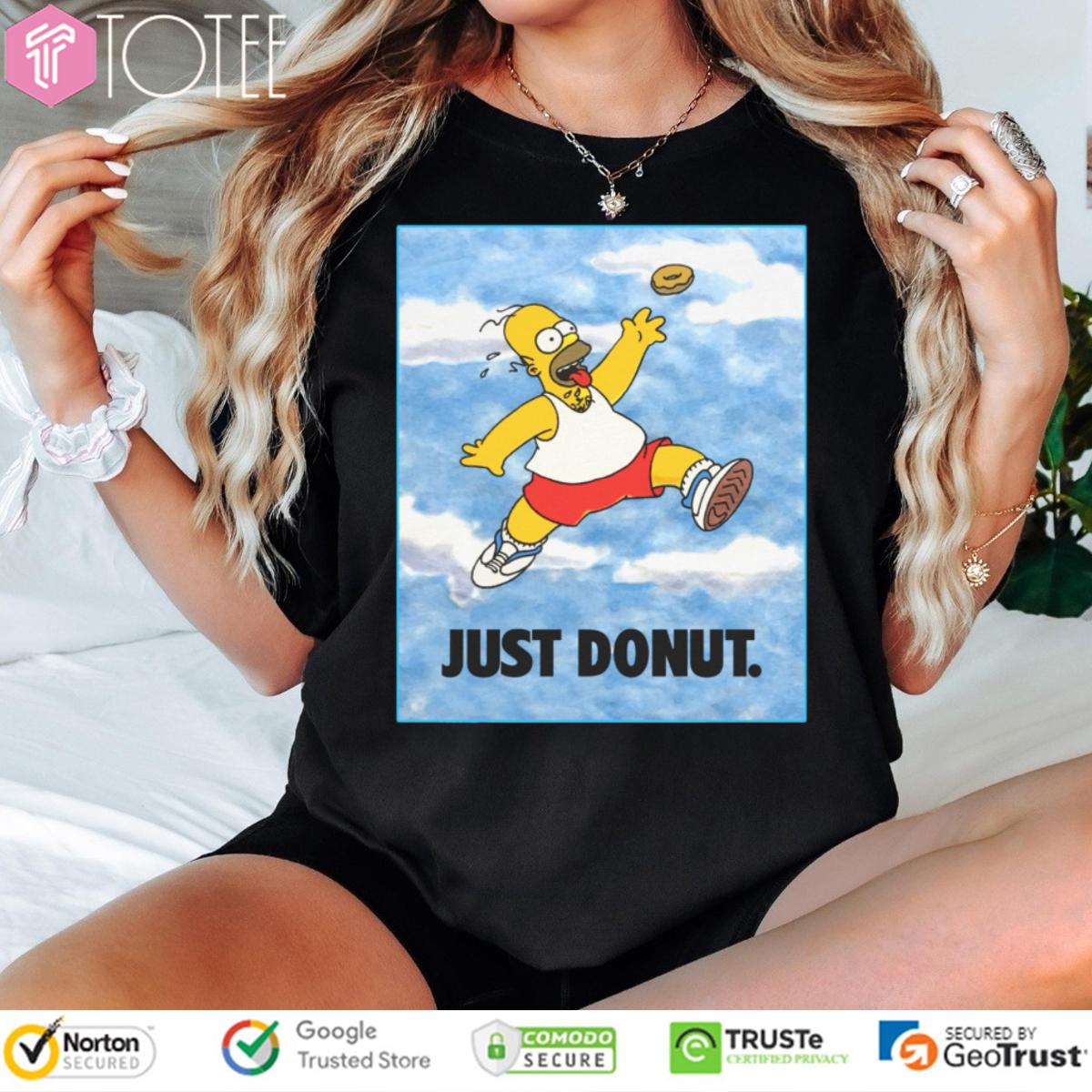 Homer Simpson Just Donut Jumpman Jordan Air Nike Just Do It T-Shirt